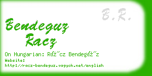 bendeguz racz business card